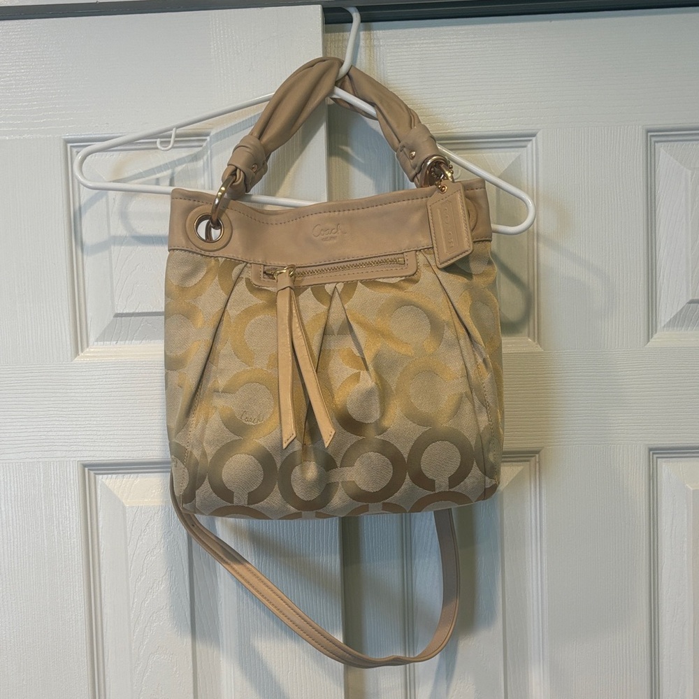 NWT Vintage Coach 13420 Beige Purse - Picture 3 of 10